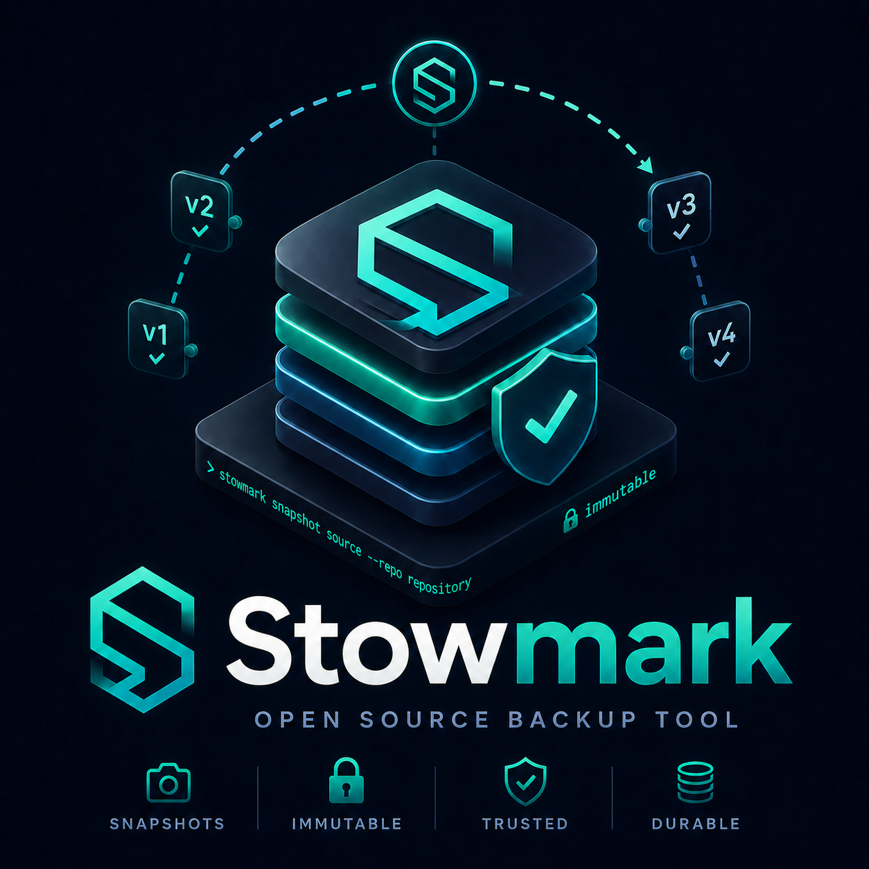 Stowmark open source backup tool: snapshots, immutable storage, trusted and durable
